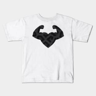 Flexing fitness heart Kids T-Shirt